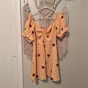 Strawberry gingham mini dress  🍓